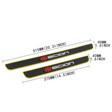 Load image into Gallery viewer, Brand New 4PCS Universal Scion Yellow Rubber Car Door Scuff Sill Cover Panel Step Protector