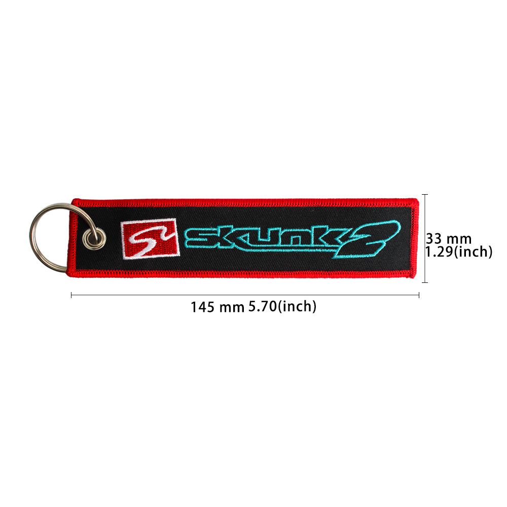BRAND NEW JDM SKUNK2 BLACK DOUBLE SIDE Racing Cell Holders Keychain Universal