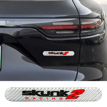 Load image into Gallery viewer, Brand New 1PCS Skunk2 Real Carbon Fiber Silver Car Trunk Side Fenders Door Badge Scratch Guard Sticker