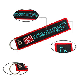 BRAND NEW JDM SKUNK2 BLACK DOUBLE SIDE Racing Cell Holders Keychain Universal