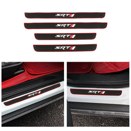 Brand New 4PCS Universal SRT Red Rubber Car Door Scuff Sill Cover Panel Step Protector