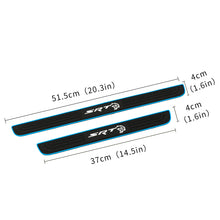 Load image into Gallery viewer, Brand New 4PCS Universal SRT Hellcat Blue Rubber Car Door Scuff Sill Cover Panel Step Protector