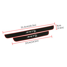 Load image into Gallery viewer, Brand New 4PCS Universal SRT HELLCAT Red Rubber Car Door Scuff Sill Cover Panel Step Protector
