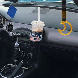 Brand New Crystal Bubble Moon Shaped Gold JDM TSURIKAWA Subway Bus Black Handle Strap Charm Drift