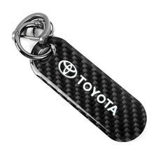 Load image into Gallery viewer, Brand New Universal 100% Real Carbon Fiber Keychain Key Ring For Toyota