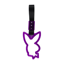 Load image into Gallery viewer, Brand New Crystal Bubble Playboy Bunny Shaped Purple JDM TSURIKAWA Subway Bus Black Handle Strap Charm Drift