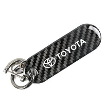 Load image into Gallery viewer, Brand New Universal 100% Real Carbon Fiber Keychain Key Ring For Toyota