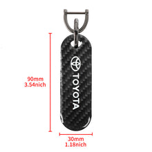 Load image into Gallery viewer, Brand New Universal 100% Real Carbon Fiber Keychain Key Ring For Toyota