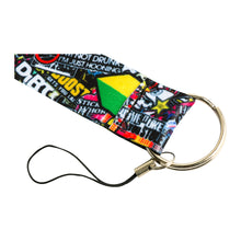 Load image into Gallery viewer, BRAND NEW JDM STICKERBOMB DOUBLE SIDE Racing Cell Holders Keychain Universal