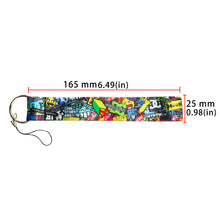 Load image into Gallery viewer, BRAND NEW JDM STICKERBOMB DOUBLE SIDE Racing Cell Holders Keychain Universal