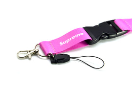 BRAND NEW SUPREME JDM Car Keychain Tag Rings Keychain JDM Drift Lanyard Pink