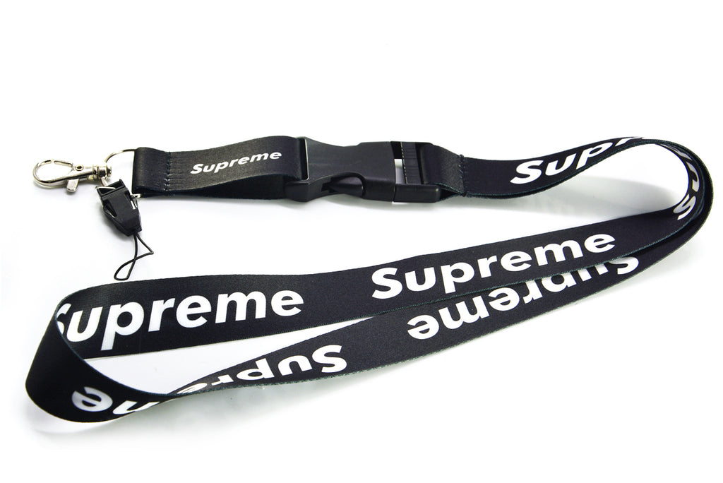 BRAND NEW SUPREME JDM Car Keychain Tag Rings Keychain JDM Drift Lanyard Black