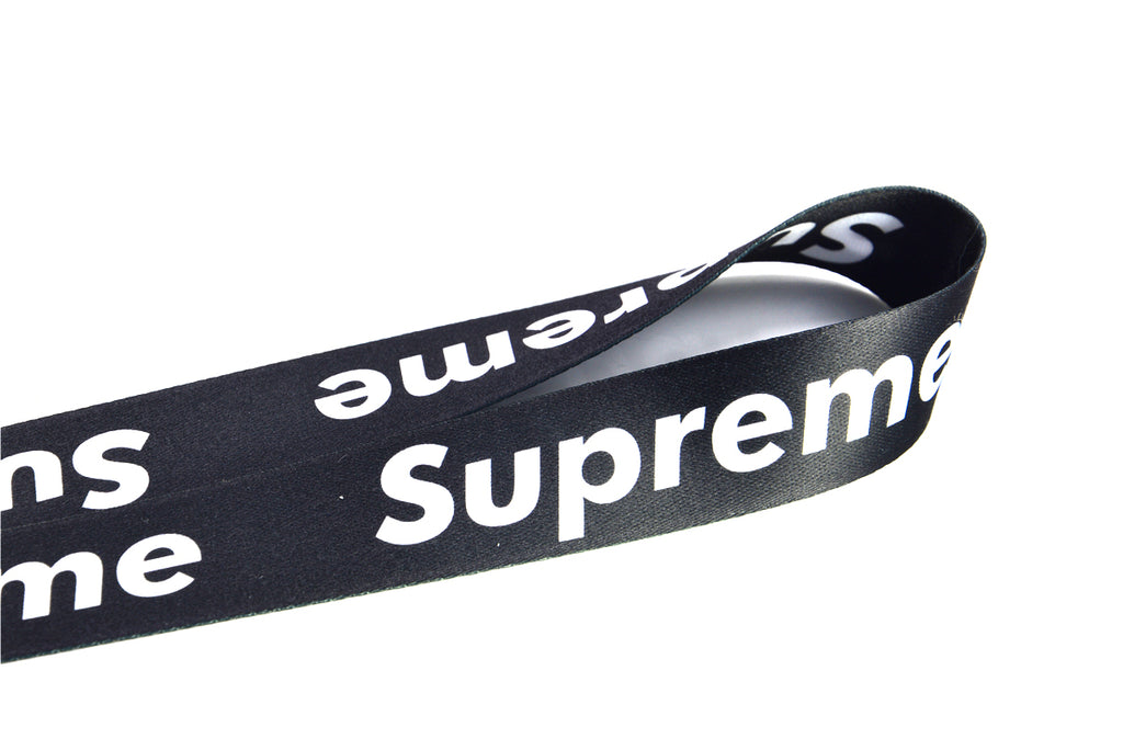 BRAND NEW SUPREME JDM Car Keychain Tag Rings Keychain JDM Drift Lanyard Black