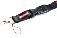 Load image into Gallery viewer, BRAND NEW SUPREME JDM Car Keychain Tag Rings Keychain JDM Drift Lanyard BK/RD
