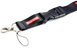BRAND NEW SUPREME JDM Car Keychain Tag Rings Keychain JDM Drift Lanyard BK/RD