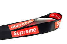 Load image into Gallery viewer, BRAND NEW SUPREME JDM Car Keychain Tag Rings Keychain JDM Drift Lanyard BK/RD