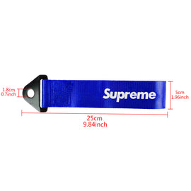 Brand New Supreme Race High Strength Blue Tow Towing Strap Hook For Front / REAR BUMPER JDM