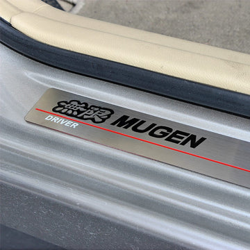 BRAND NEW 4PCS MUGEN STAINLESS STEEL DOOR SILL ENTRY GUARD FOR 2006-2011 HONDA CIVIC 4DR SEDAN