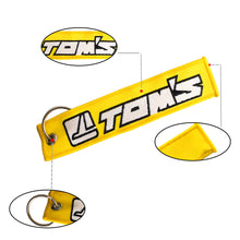 Load image into Gallery viewer, BRAND NEW JDM TOM&#39;S YELLOW DOUBLE SIDE Racing Cell Holders Keychain Universal