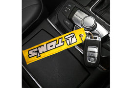 BRAND NEW JDM TOM'S YELLOW DOUBLE SIDE Racing Cell Holders Keychain Universal