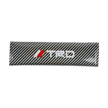 Load image into Gallery viewer, Brand New Universal 2PCS TRD Silver Carbon Fiber Look Car Seat Belt Covers Shoulder Pad