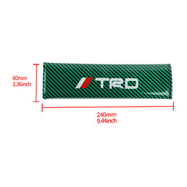 Brand New Universal 2PCS TRD Green Carbon Fiber Look Car Seat Belt Covers Shoulder Pad