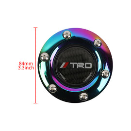 BRAND NEW TRD UNIVERSAL NEO CHROME CAR HORN BUTTON STEERING WHEEL CENTER CAP