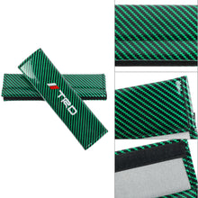 Load image into Gallery viewer, Brand New Universal 2PCS TRD Green Carbon Fiber Look Car Seat Belt Covers Shoulder Pad