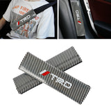 Brand New Universal 2PCS TRD Silver Carbon Fiber Look Car Seat Belt Covers Shoulder Pad