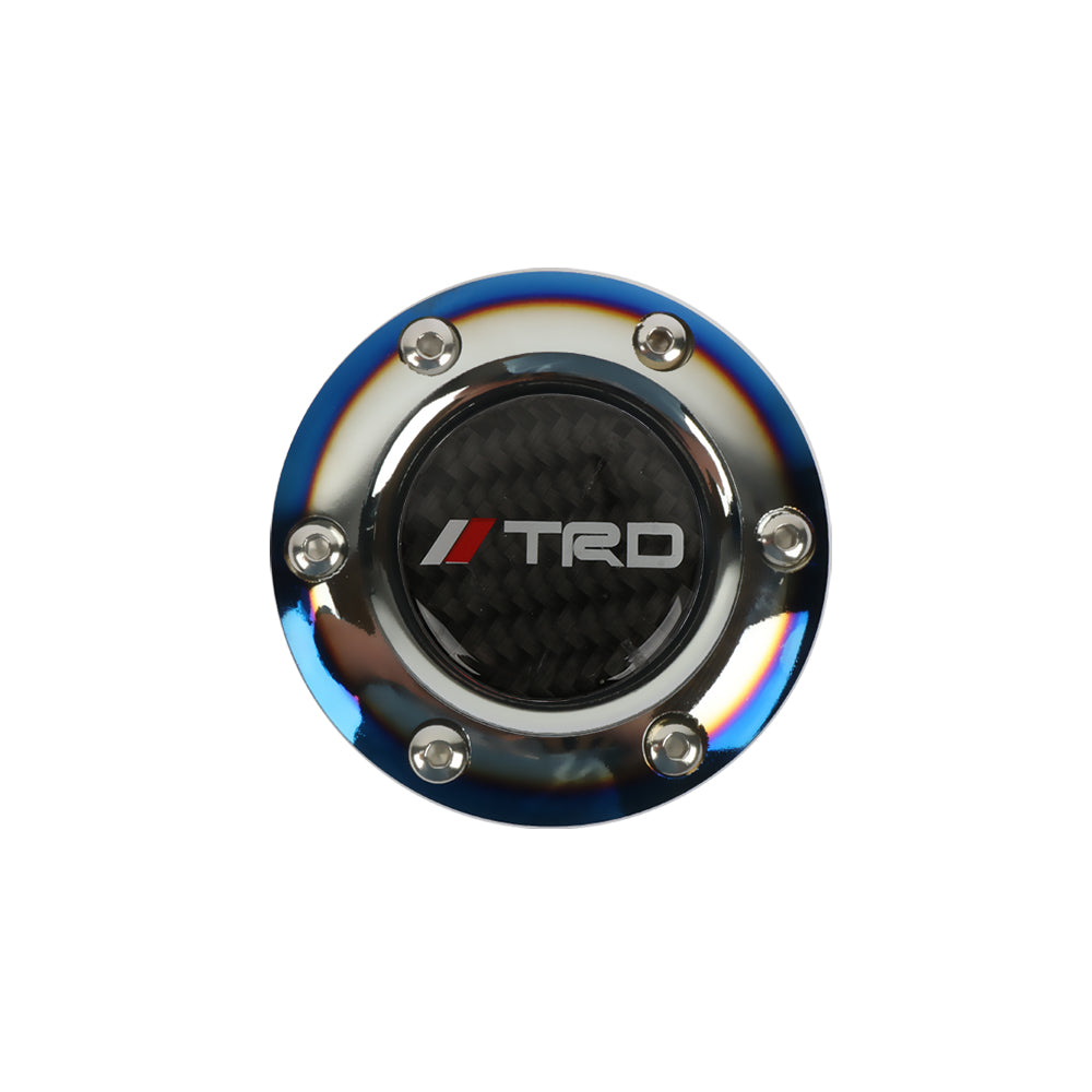 BRAND NEW JDM TRD UNIVERSAL BURNT BLUE CAR HORN BUTTON STEERING WHEEL CENTER CAP