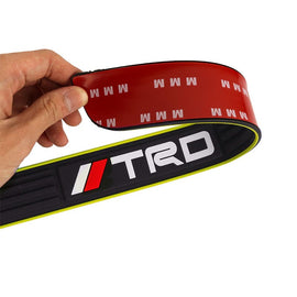 Brand New 4PCS Universal TRD TOYOTA Yellow Rubber Car Door Scuff Sill Cover Panel Step Protector