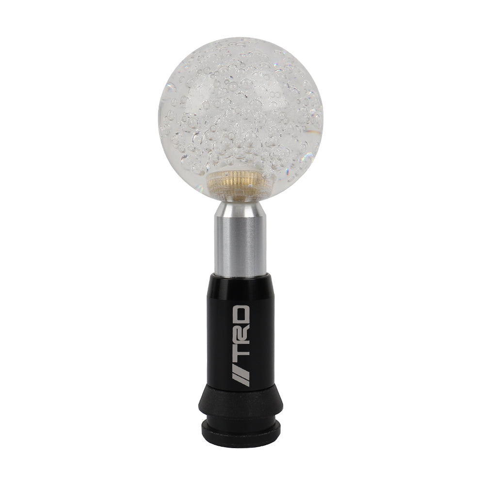 Brand New Universal Crystal Bubble Clear Round Ball Automatic Transmission Shift Knob W/ TRD Adapter