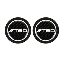 Load image into Gallery viewer, Brand New 2PCS TRD Glows In The Dark Green Real Carbon Fiber Car Cup Holder Pad Water Cup Slot Non-Slip Mat Universal