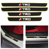 Brand New 4PCS Universal TRD Yellow Rubber Car Door Scuff Sill Cover Panel Step Protector