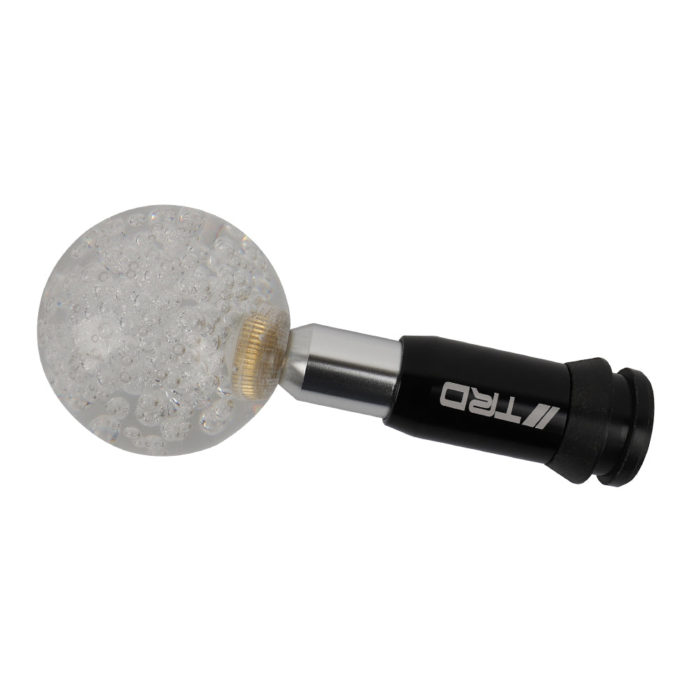 Brand New Universal Crystal Bubble Clear Round Ball Automatic Transmission Shift Knob W/ TRD Adapter