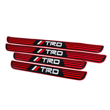 Load image into Gallery viewer, Brand New 4PCS Universal TRD Red Rubber Car Door Scuff Sill Cover Panel Step Protector V2