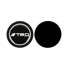 Load image into Gallery viewer, Brand New 2PCS TRD Glows In The Dark Green Real Carbon Fiber Car Cup Holder Pad Water Cup Slot Non-Slip Mat Universal