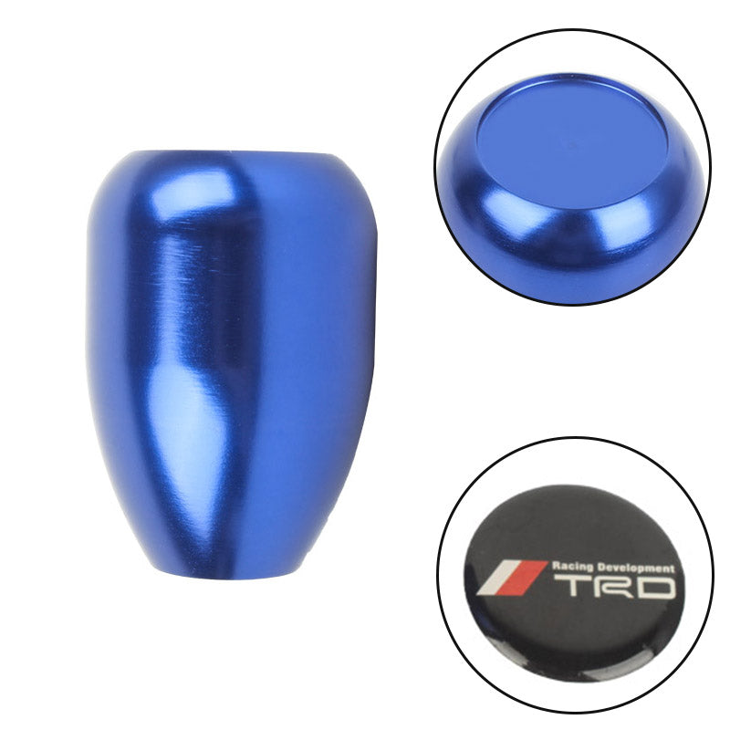 Brand New JDM Universal TRD Black Sticker Aluminum Manual Gear Stick Blue Shift Knob Shifter M8 M10 M12