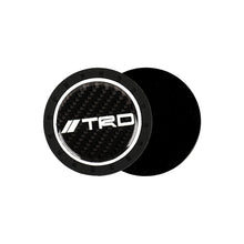 Load image into Gallery viewer, Brand New 2PCS TRD Glows In The Dark Green Real Carbon Fiber Car Cup Holder Pad Water Cup Slot Non-Slip Mat Universal