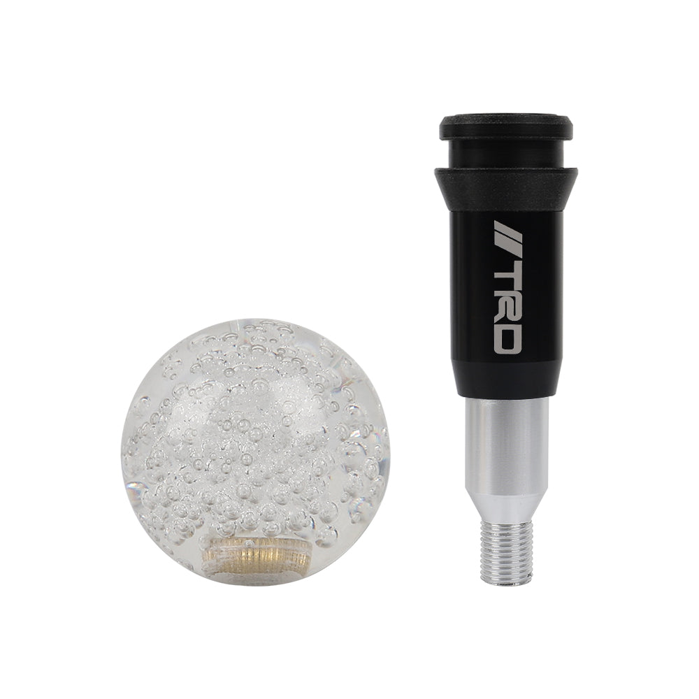 Brand New Universal Crystal Bubble Clear Round Ball Automatic Transmission Shift Knob W/ TRD Adapter
