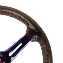 Load image into Gallery viewer, Brand New JDM TRD Universal 6-Hole 350mm Deep Dish Vip Black Crystal Bubble Neo Spoke Steering Wheel