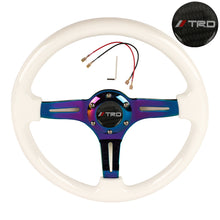 Load image into Gallery viewer, Brand New 350mm 14&quot; Universal JDM TRD Deep Dish ABS Racing Steering Wheel Neo-Chrome Spoke