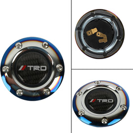 BRAND NEW JDM TRD UNIVERSAL BURNT BLUE CAR HORN BUTTON STEERING WHEEL CENTER CAP