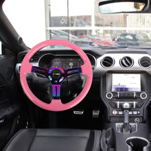 Load image into Gallery viewer, Brand New 350mm 14&quot; Universal JDM TRD Deep Dish ABS Racing Steering Wheel Pink With Neo-Chrome Spoke