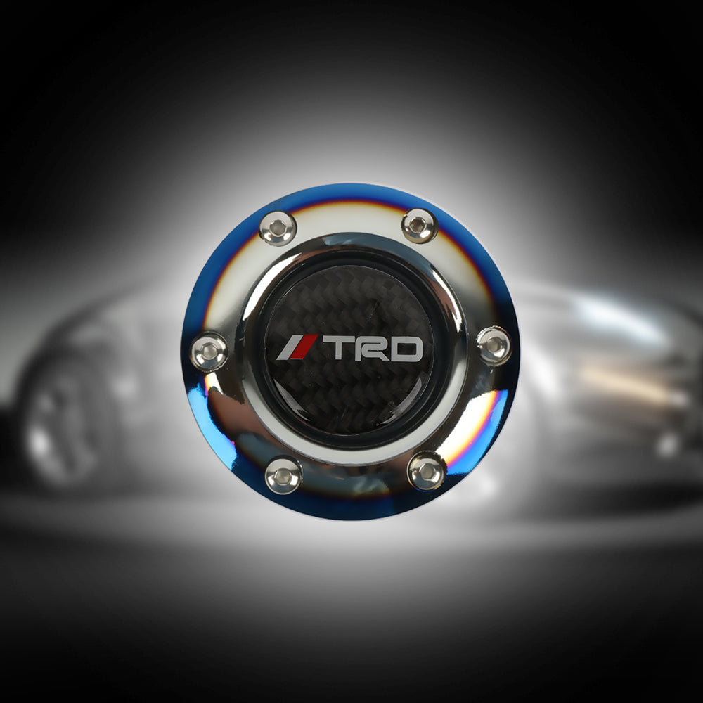 BRAND NEW JDM TRD UNIVERSAL BURNT BLUE CAR HORN BUTTON STEERING WHEEL CENTER CAP