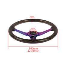 Load image into Gallery viewer, Brand New JDM TRD Universal 6-Hole 350mm Deep Dish Vip Black Crystal Bubble Neo Spoke Steering Wheel
