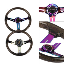 Load image into Gallery viewer, Brand New JDM TRD Universal 6-Hole 350mm Deep Dish Vip Black Crystal Bubble Neo Spoke Steering Wheel