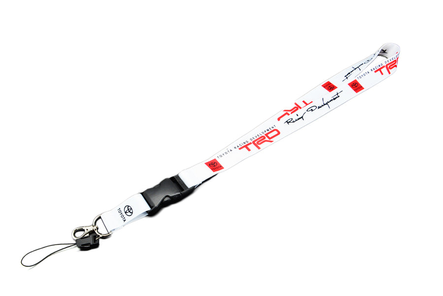 BRAND NEW TRD TOYOTA JDM Car Keychain Tag Rings Keychain JDM Drift Lanyard White