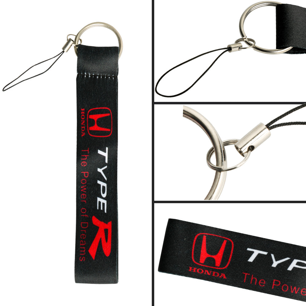 BRAND NEW JDM HONDA TYPE R DOUBLE SIDE Racing Cell Holders Keychain Universal