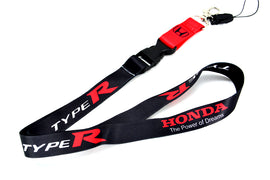 BRAND NEW HONDA TYPE R JDM Car Keychain Tag Rings Keychain JDM Drift Lanyard Black